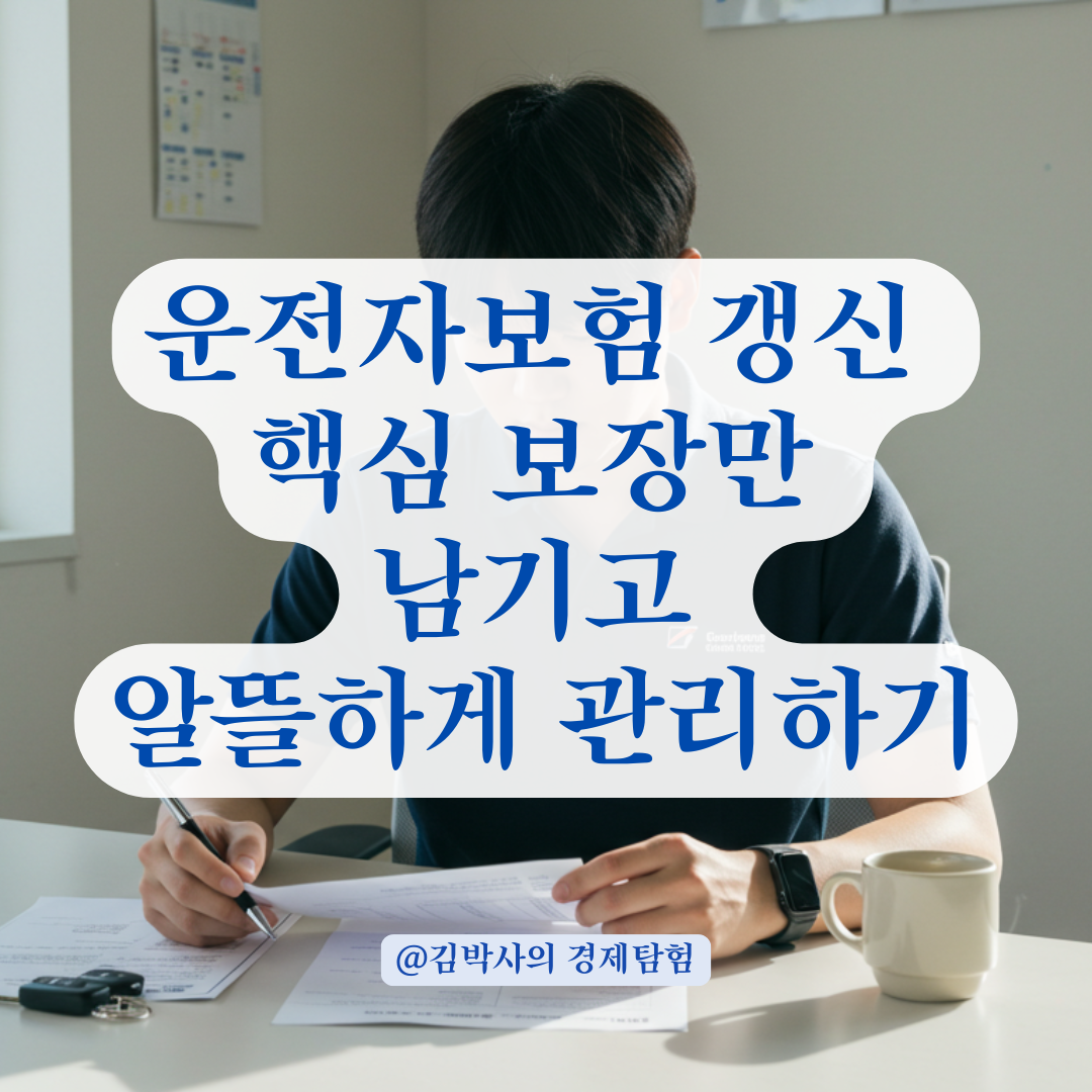 운전자보험 갱신 시기 놓치지 마세요, 불필요한 보장 줄이고 핵심만 남기기 총정리.