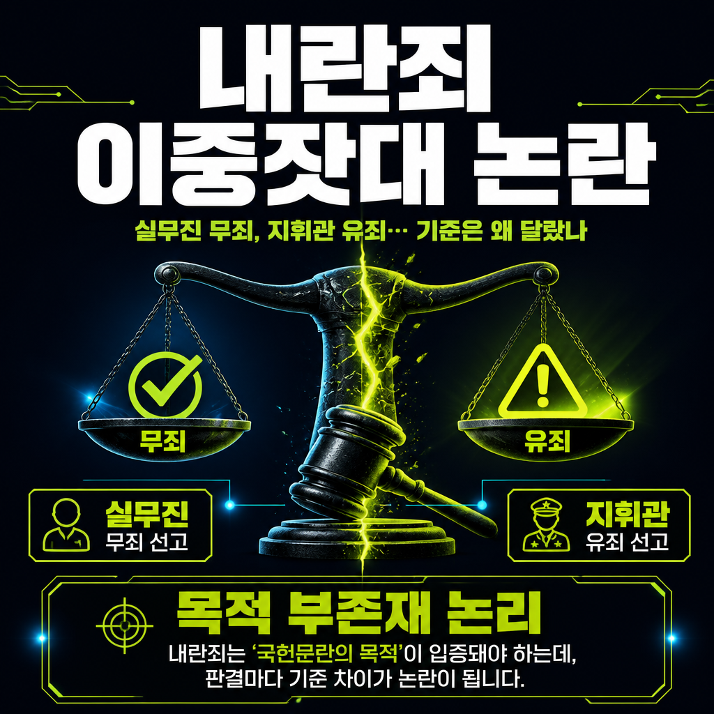 내란죄 이중잣대 논란