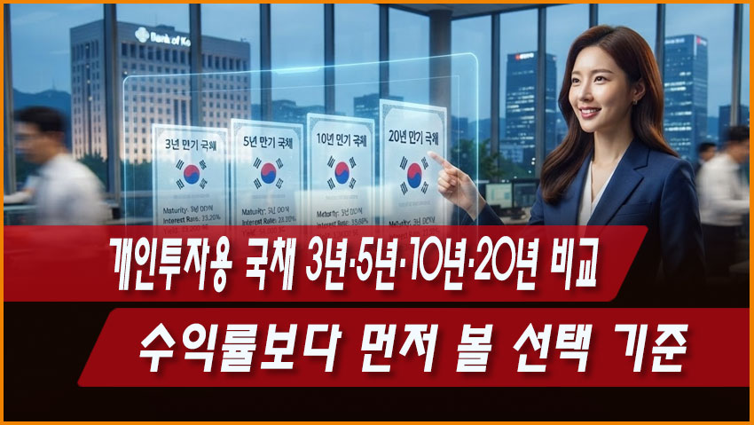 개인투자용 국채 3년·5년·10년·20년 비교|수익률보다 먼저 볼 선택 기준