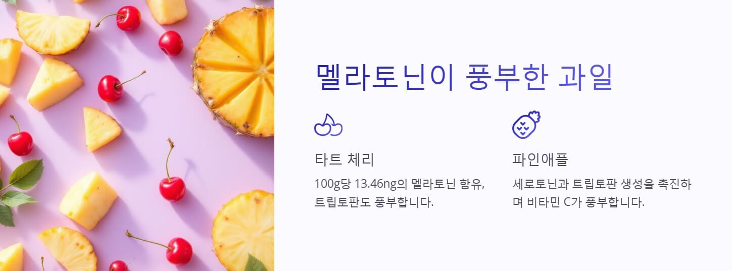 멜라토닌 많은 음식