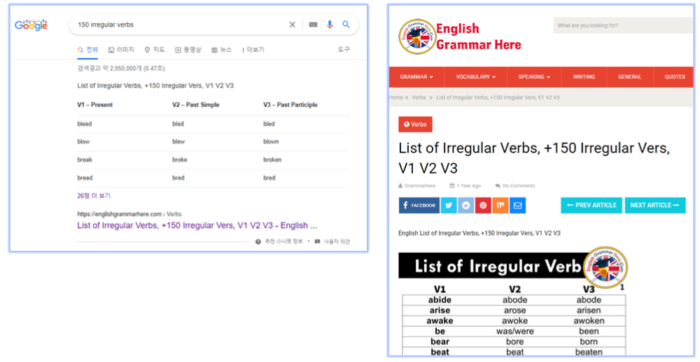 불규칙-동사-3단변화-모음