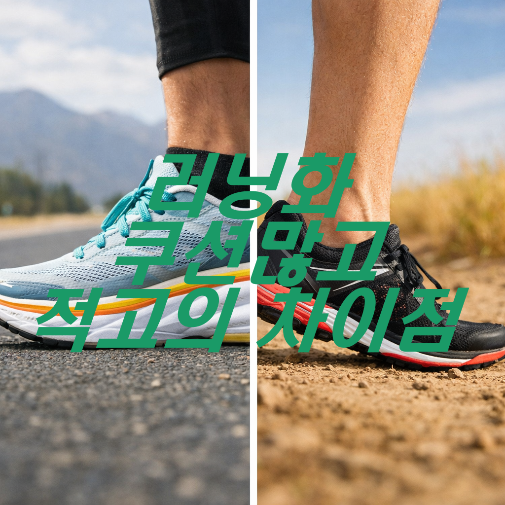 쿠션 많은 러닝화와 적은 러닝화 차이점
