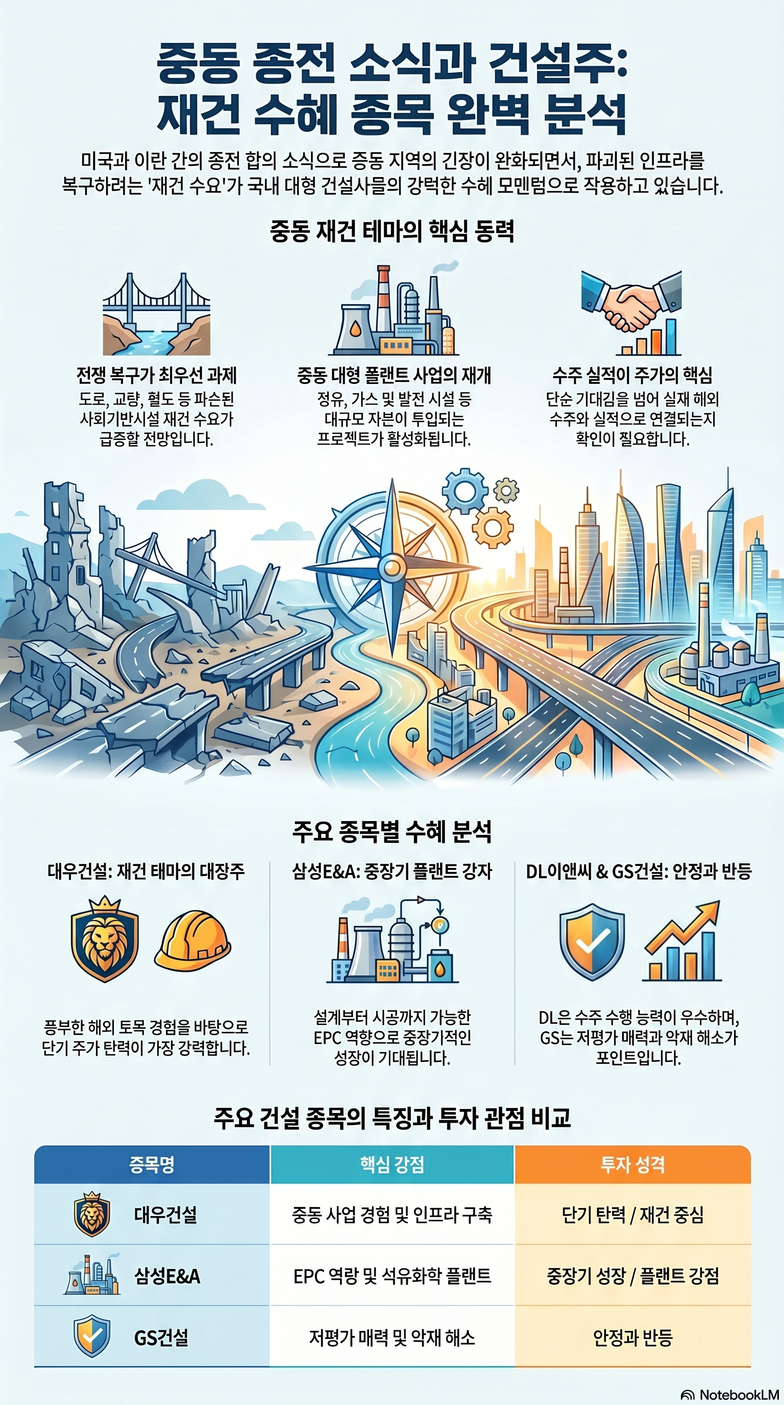 중동 재건 수혜 종목