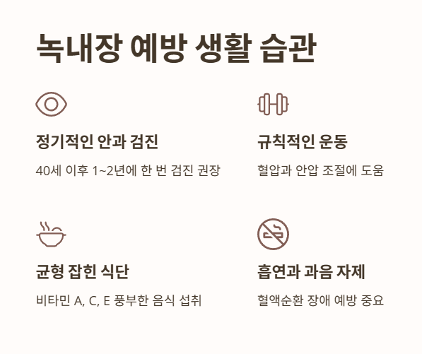 녹내장 예방 생활 습관