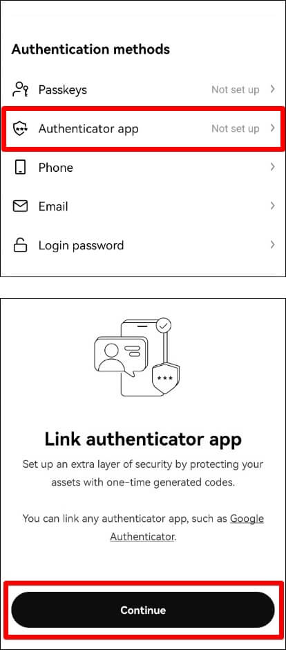 인증 어플 설치 진행