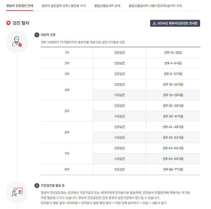 영유아건강검진 안내 사진