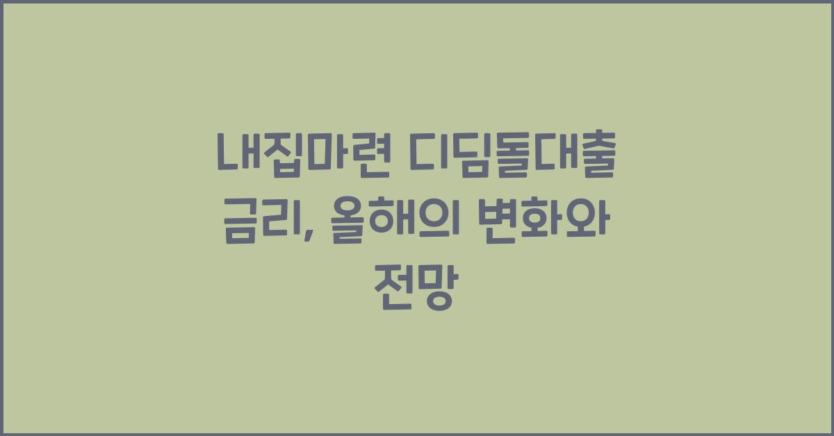 내집마련 디딤돌대출 금리