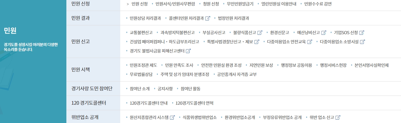 집에서 편하게 온라인으로 생활 민원을 접수하는 화면