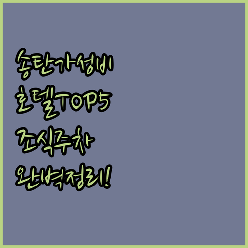 평택 송탄 가성비 호텔 5곳 조식과 ..