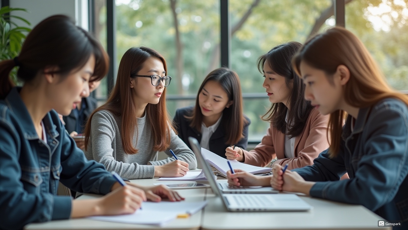 학생들이 공부하는 이미지