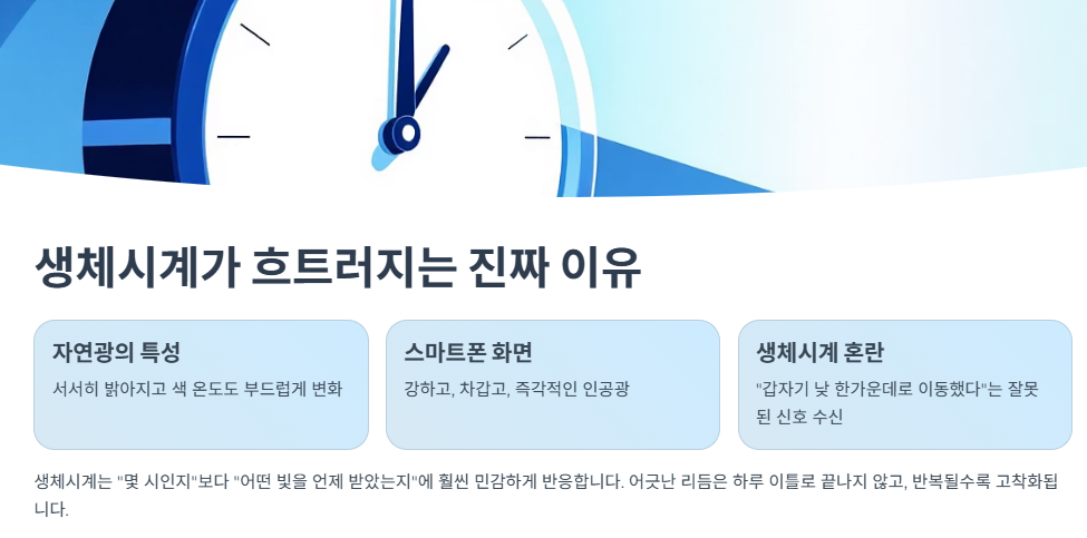 생체시계가 흐트러지는 진짜 이유