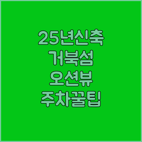 거북섬 오션뷰 호캉스 추천 2025년..