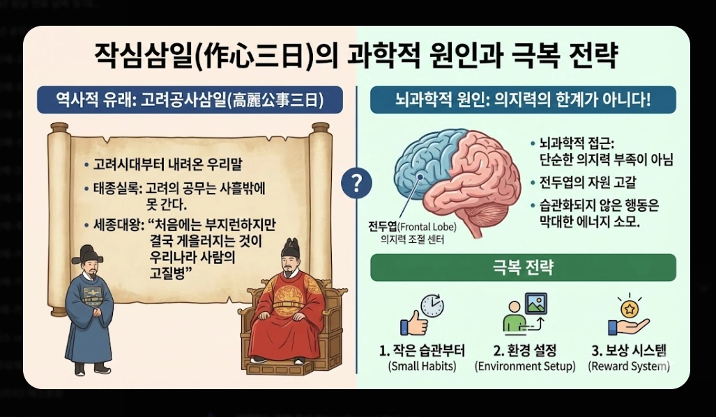 신년 목표 세우기 및 작심삼일 극복법