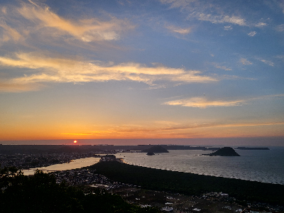 카가미야마전망대에서본 석양사진