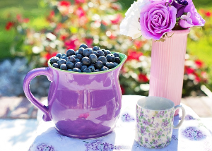 블루베리가 담겨있는 모습