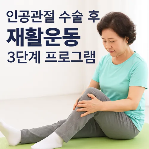 무릎 재활운동하는 여성 모습