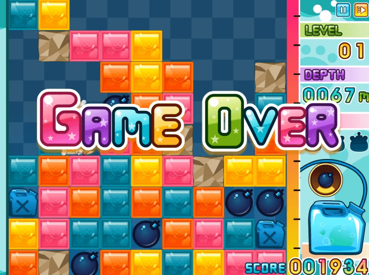 드릴-로이드-플래시게임-종료-화면