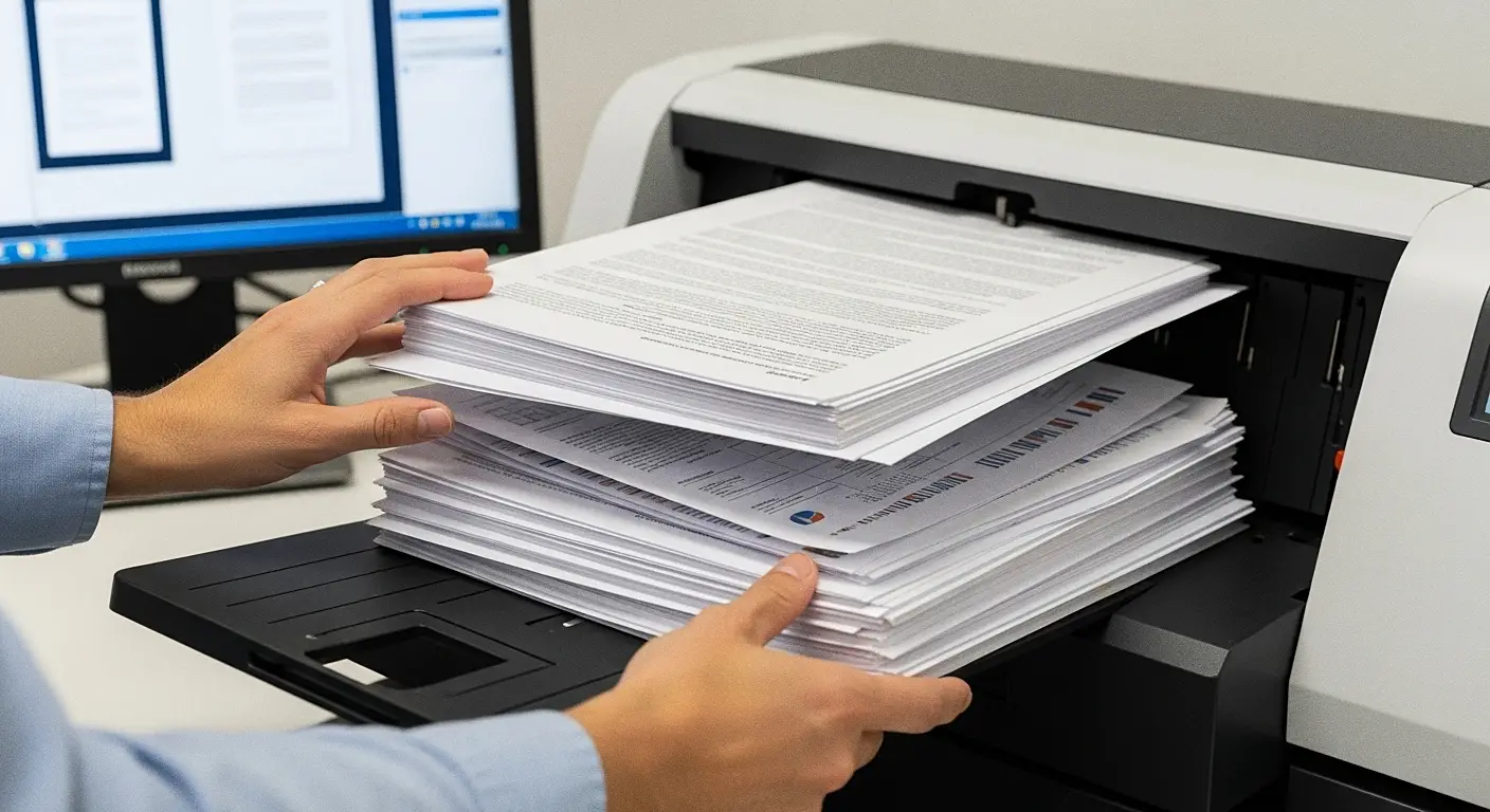 서류처리하는 이미지