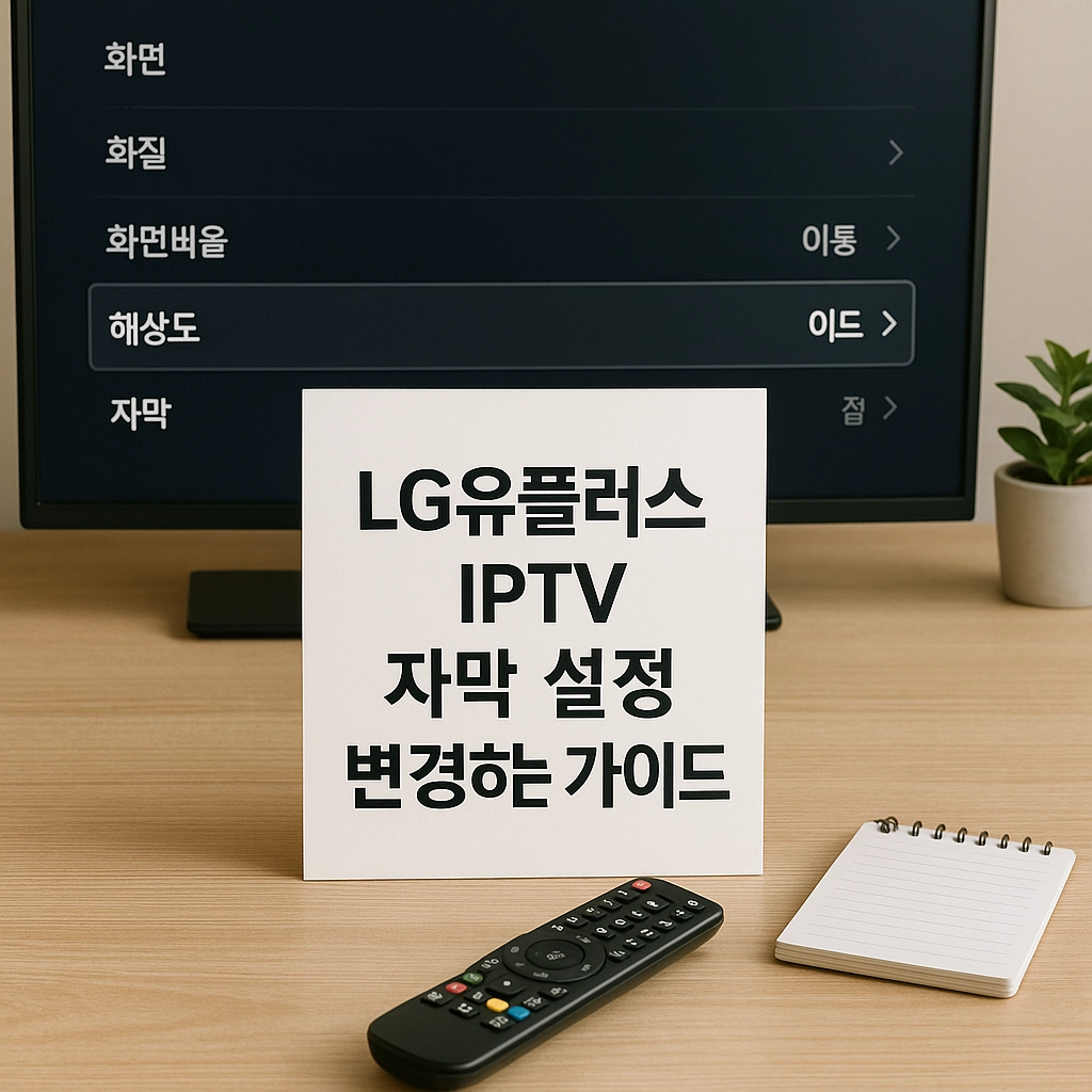 LG유플러스 IPTV 자막 설정 변경하는 가이드
