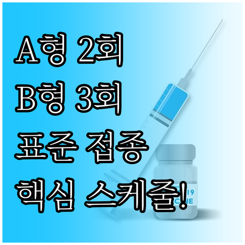 A형 간염 2회 B형 간염 3회 표준..