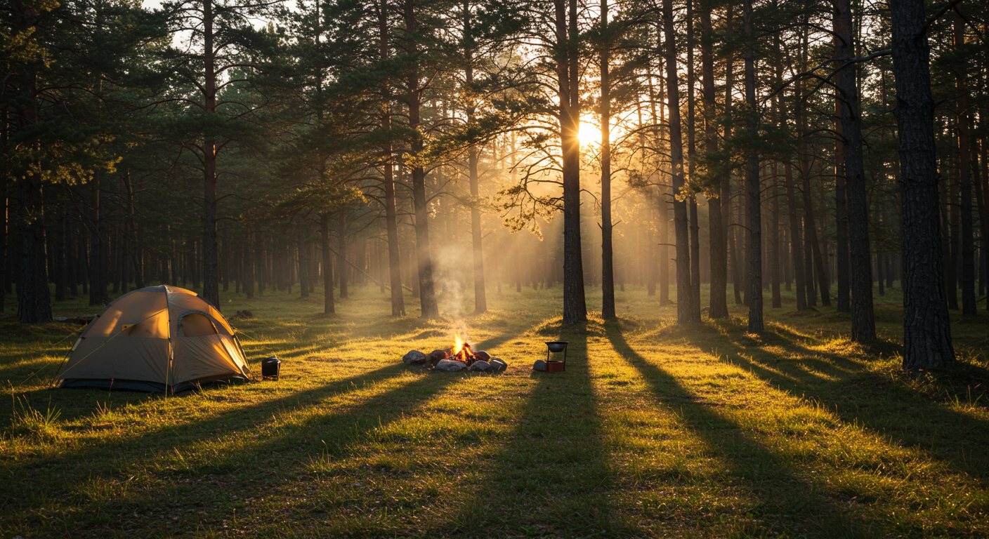 조용한 자연환경이 주는 캠핑의 매력