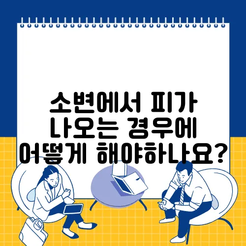 소변에서 피가 나오는 경우에 어떻게 해야하나요?