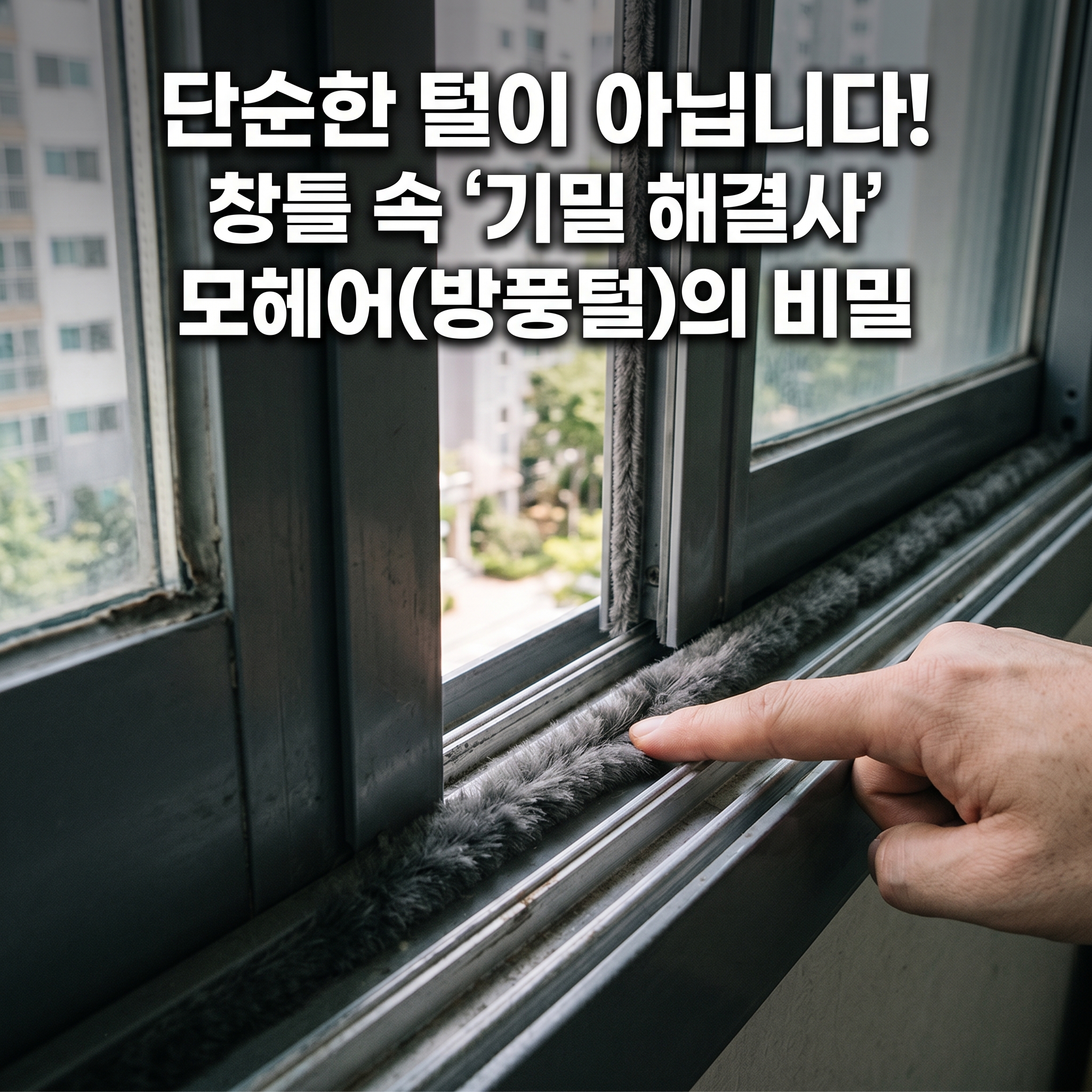 수천만 원 샷시 교체 전 확인하세요! 샤시 모헤어(방풍털) 수명, 비용, 단열 효과 총정리 가이드