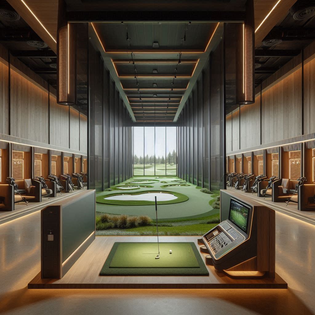 실내골프연습장 배경