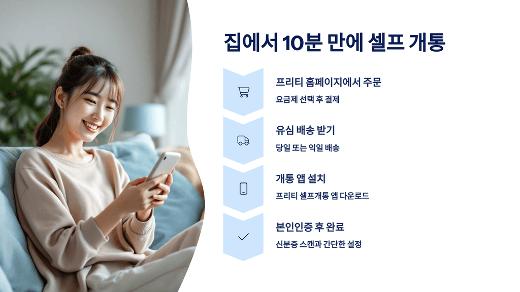 집에서 10분 만에 셀프 개통