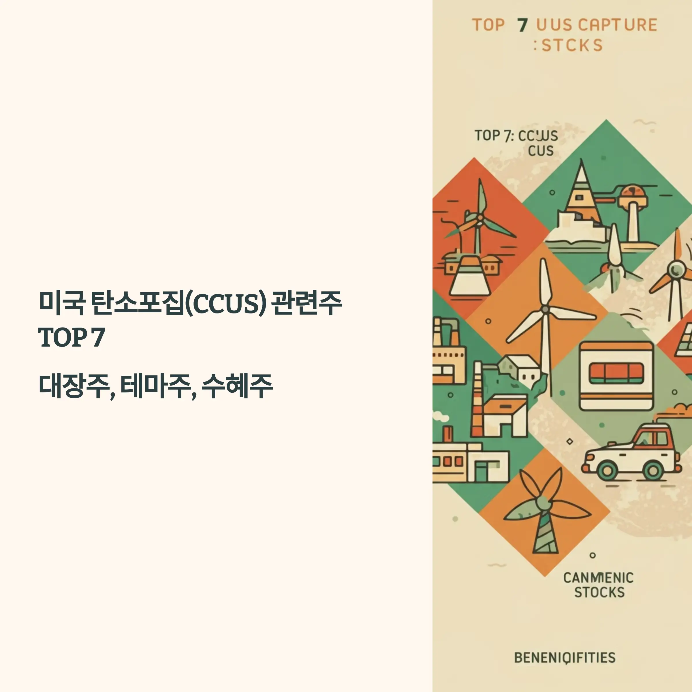 미국 탄소포집(CCUS) 관련주 TOP 7 : 대장주, 테마주, 수혜주