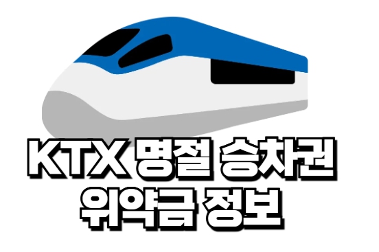 KTX 설 예매 승차권 위약금 정보