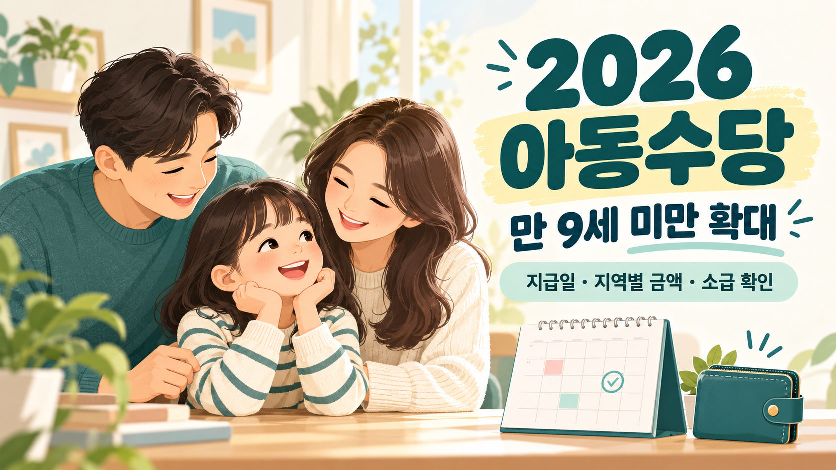 2026 아동수당 만 9세 미만 확대 - 지급일&middot;지역별 금액&middot;소급 대상 총정리