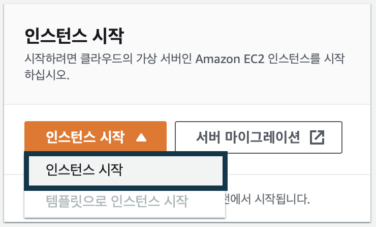 인스턴스-시작-메뉴에서-인스턴스-시작-항목을-누른다.