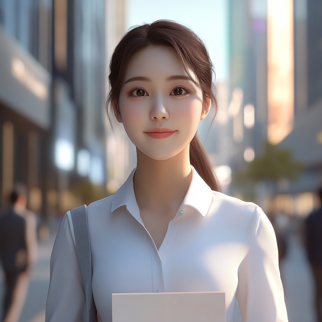 실업급여 중 면접을 보기 위해 준비하는 여성 AI와의 대화