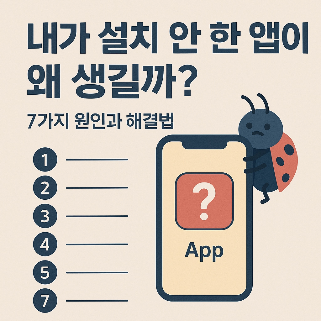 내가 설치 안 한 앱이 왜 생길까 7가지 원인과 해결법