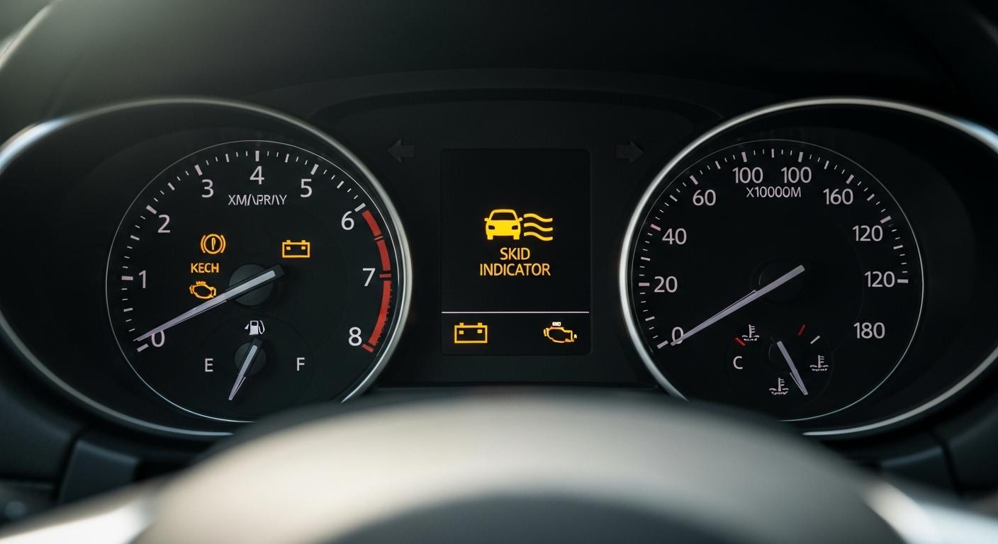 자동차 경고등 미끄럼