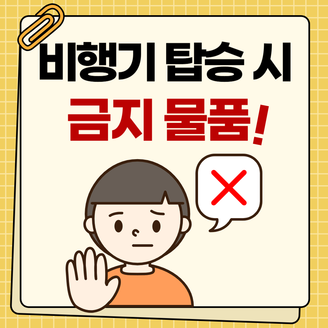 비행기 탑승 시 금지 물품