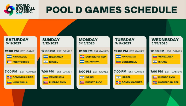 월드베이스볼클래식 2023 일정표