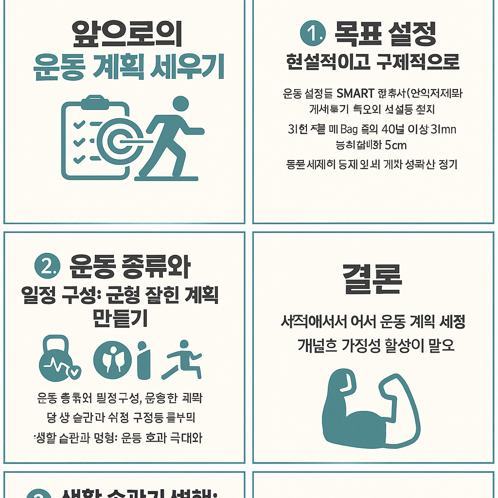 앞으로의 운동 계획 세우기