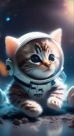 귀여운-고양이가-우주인-헬멧을-쓰고있는