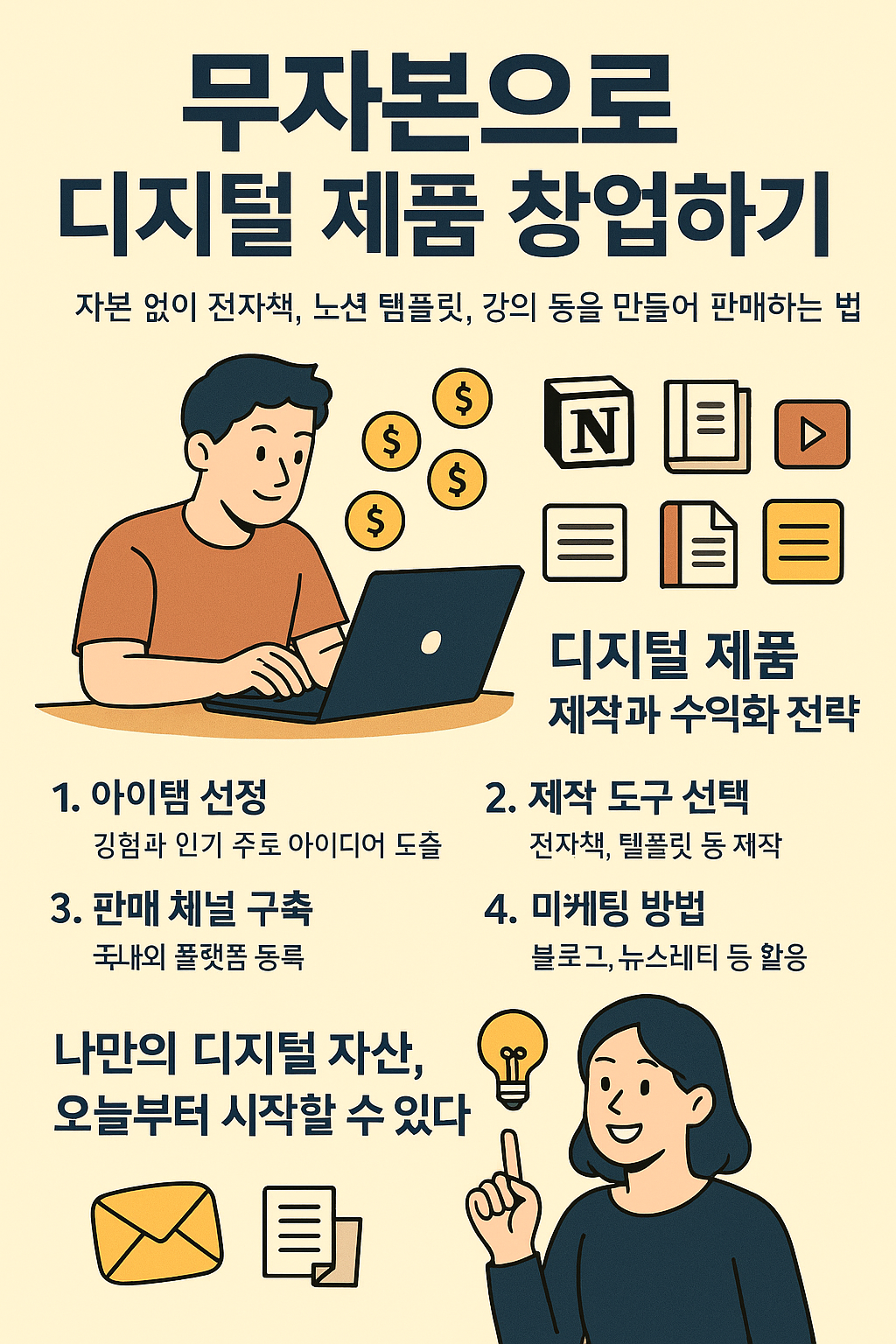 무자본으로 디지털 제품 창업하는 법