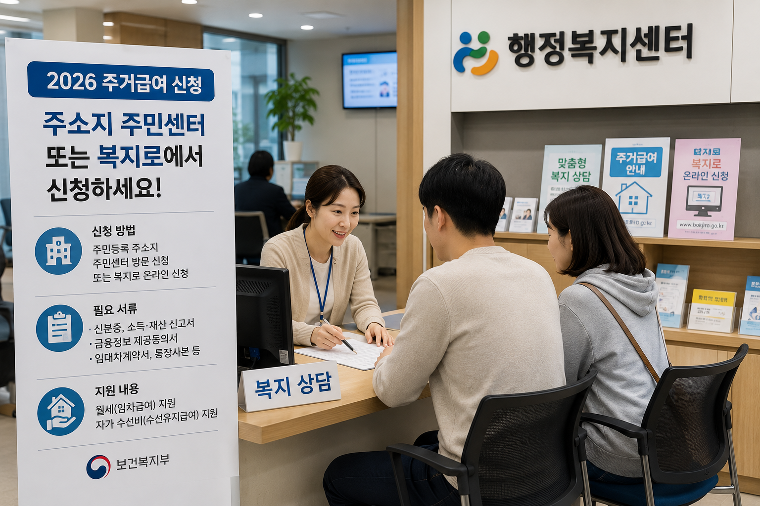 주거급여 상담이 이루어지는 행정복지센터