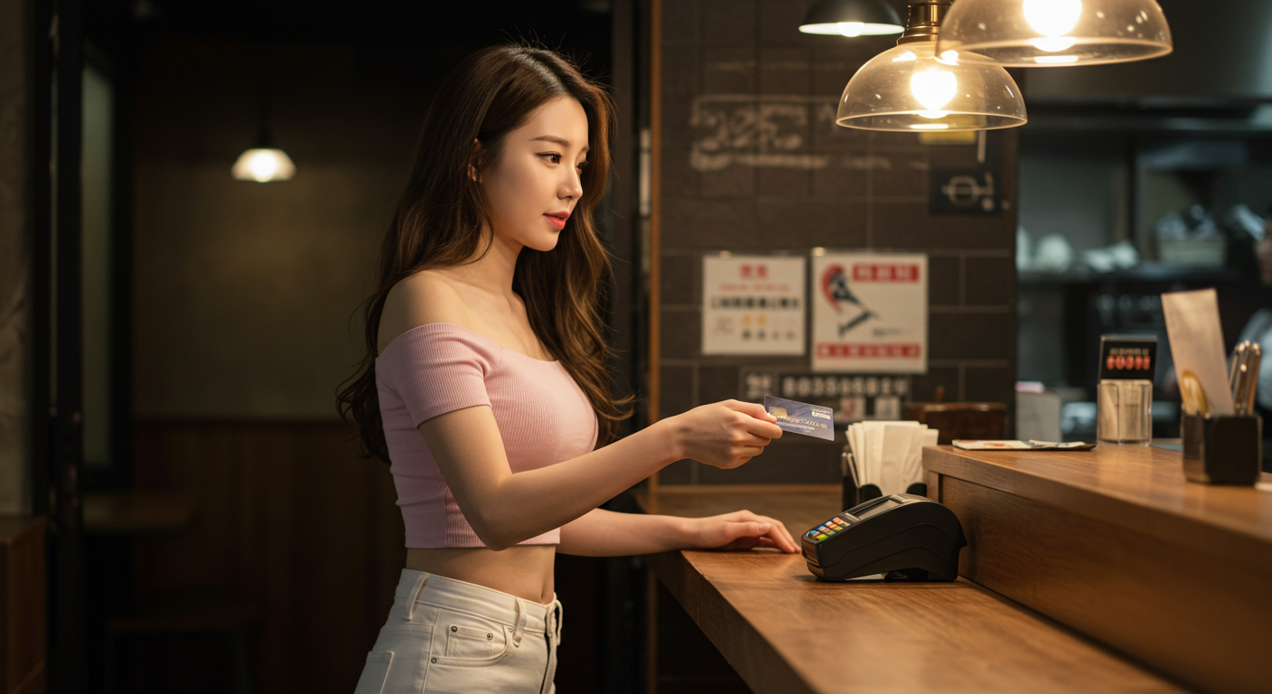 카드 계산중인 여성