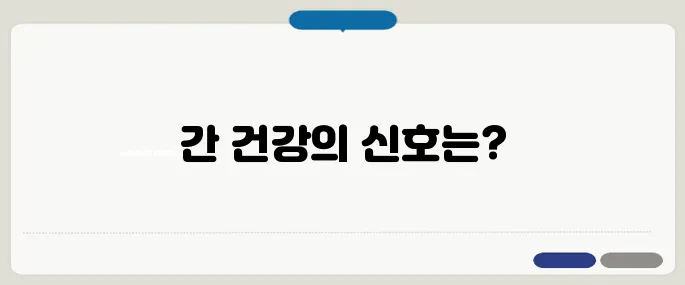 간이 나쁘면 나타나는 증상 정리 피로와 소화불량이 시작 신호