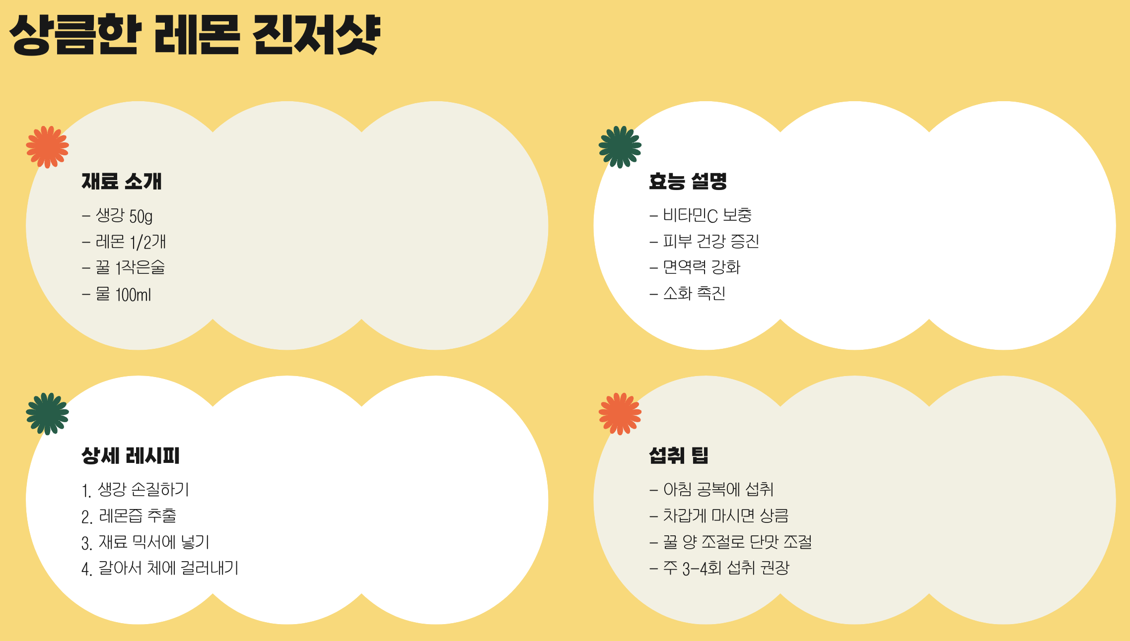 레몬 진저샷 소개