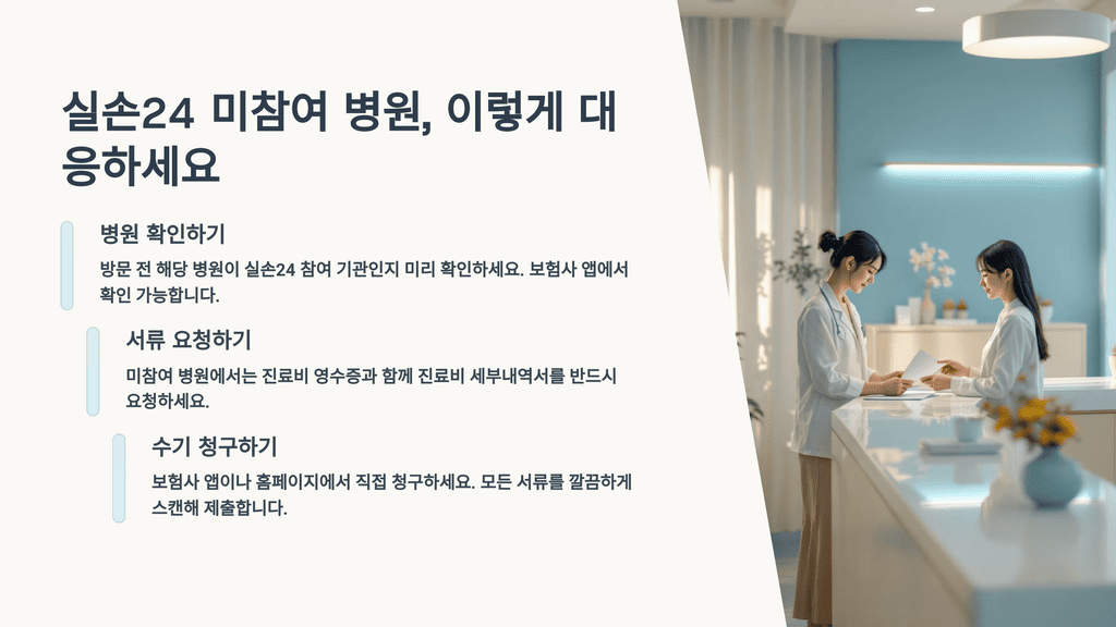 실손24 미참여 병원, 이렇게 대응하세요