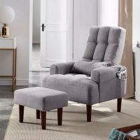 수오 올레스트 1인용 생활 발수 패브릭 리클라이너 소파 + 발받침 + 쿠션 세트 A-1663-1