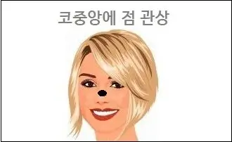 코중앙에 점 관상