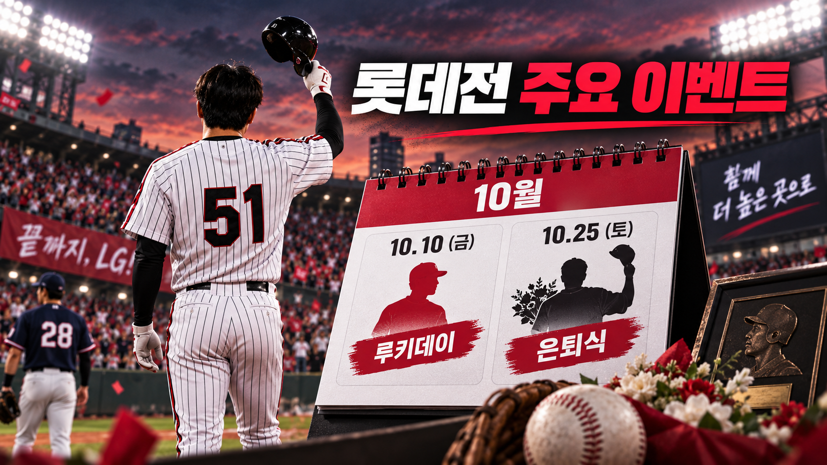 🏟️ 롯데 자이언츠와의 시즌 막판 주요 이벤트
