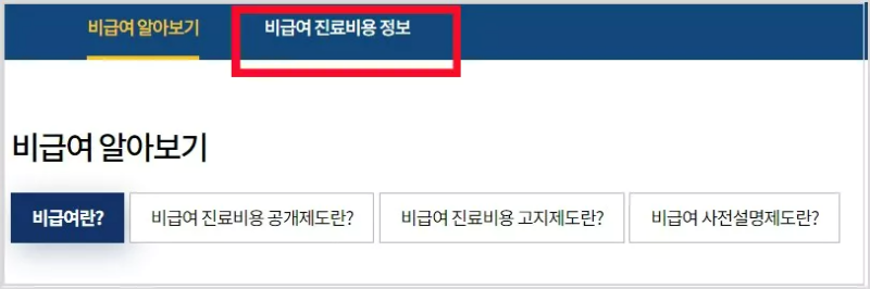 건강보험심사평가원 가격비교